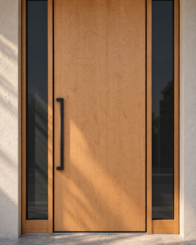 Entrance door in a natural tone, oak, Zavorr – finished door